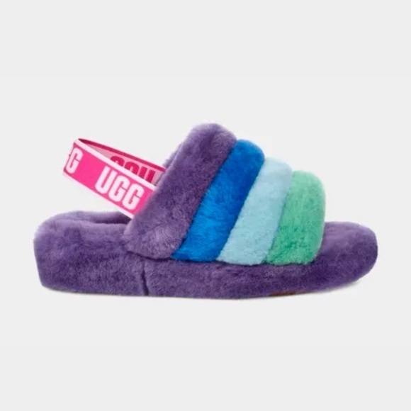 NEW UGG Fluff Yeah Slipper Sandals - Purple and Blue Fluff Yeah Size 7 - Picture 7 of 12